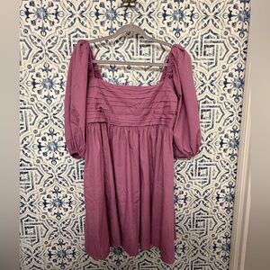 NWT Abercrombie Emerson Poplin Puff
Sleeve Mini Dress
